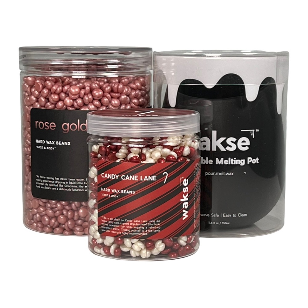 ✨HP✨ NWT Wakse Rose Gold Hard Wax Beads, Melting Pot, & bonus Mini Wax Beads